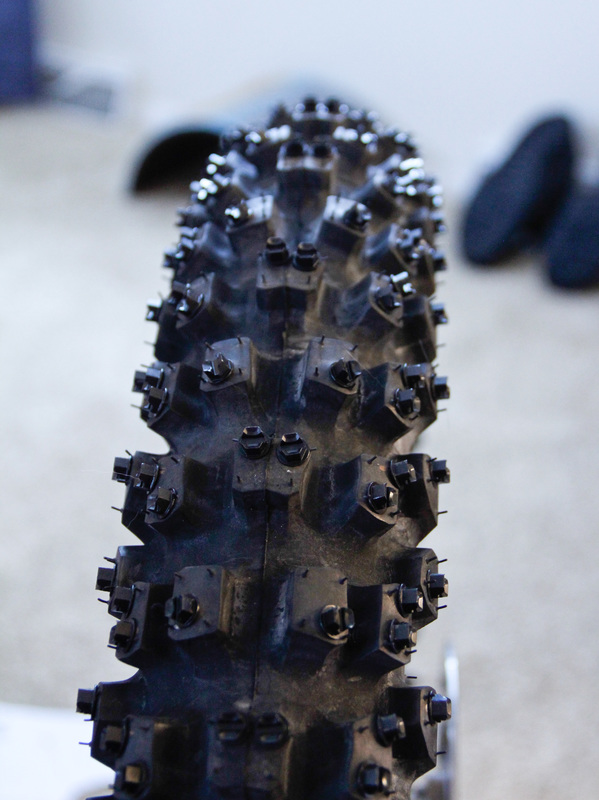How to stud dirt bike tires with screws for ice riding
