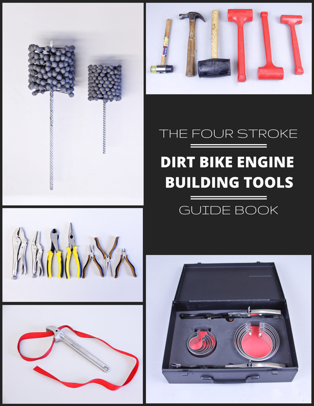 The Four Stroke Dirt Bike Engine Building Tools Guide Book Cover Image