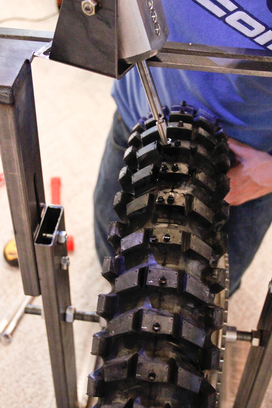 How to stud dirt bike tires with screws for ice riding