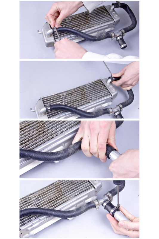 How to fix a dirt bike radiator leak