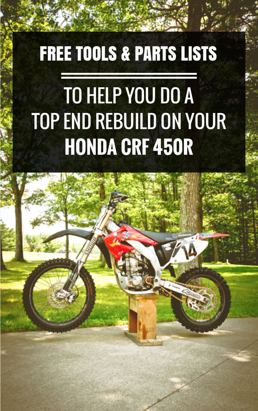tools and parts needed for a crf 450 top end rebuild