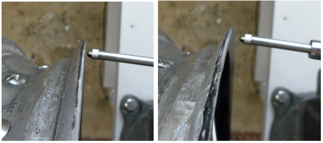 Examples of truing a dirt bike wheel rim